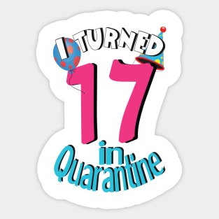 I turned 17 in quarantined Sticker